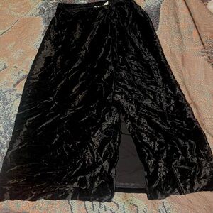 Elegant Black Velvet Skirt